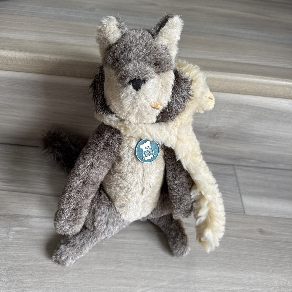 Vintage 1982 Dakin Wolf in Sheep's Clothing 12-13" Plush Made In Mexico
